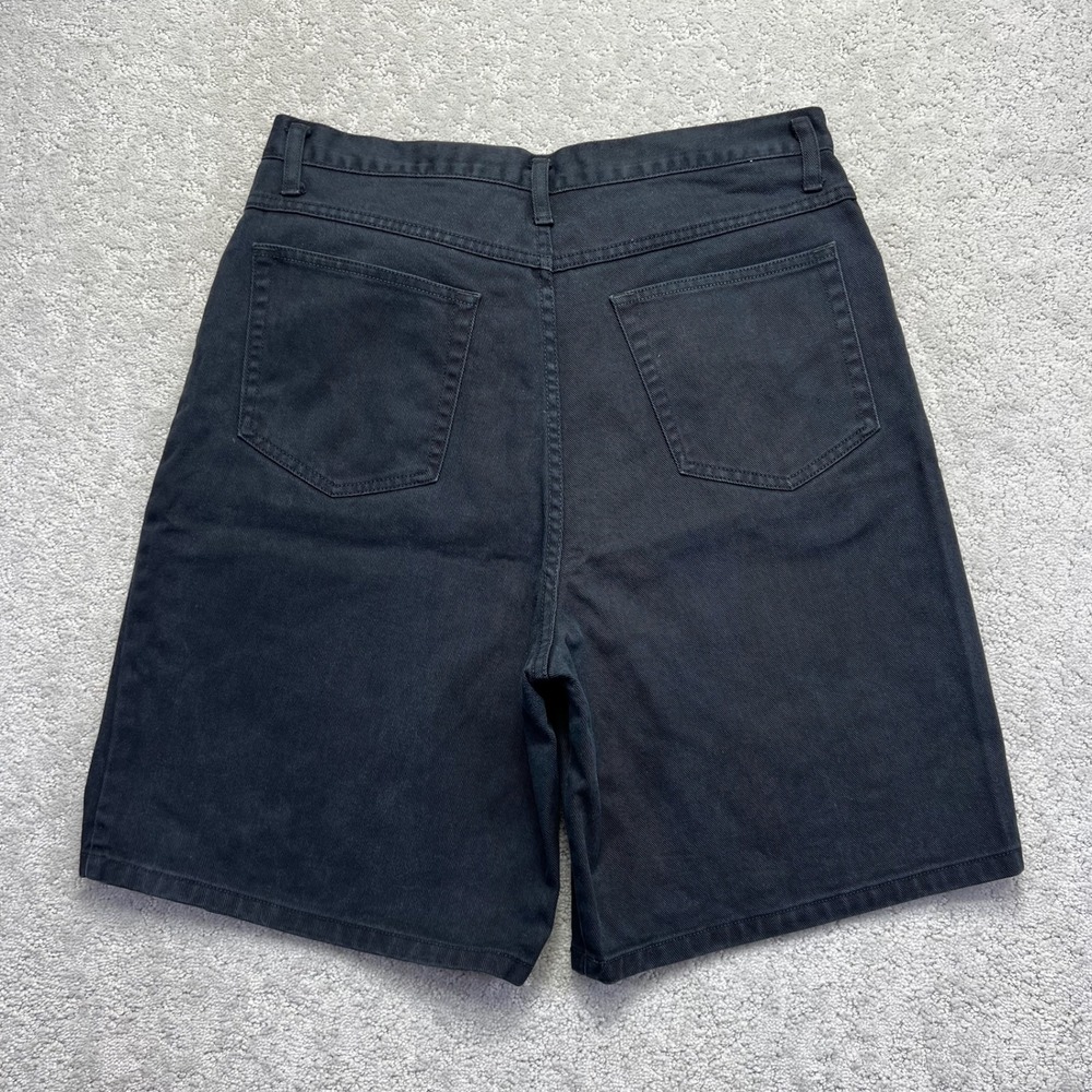 VINTAGE Eddie Bauer Shorts Womens Size 16 Black Denim High Rise Cotton Twill - Picture 6 of 11